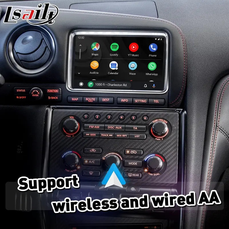 純正MFDタイプR35 GT-R 2007-2010用 CarPlay AndroidAUTO対応 YOUTUBE非対応ディスプレイオーディオ