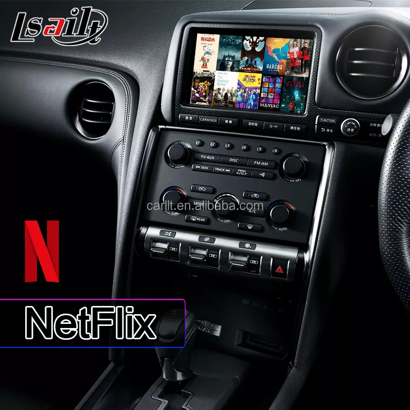 【新型】MFD交換タイプR35 GT-R 2011-2016用YOUTUBE CarPlay対応ディスプレイオーディオ