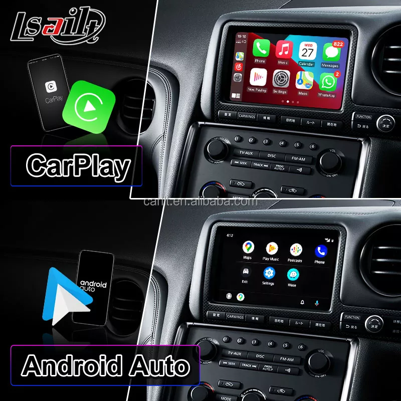 【新型】MFD交換タイプR35 GT-R 2011-2016用YOUTUBE CarPlay対応ディスプレイオーディオ