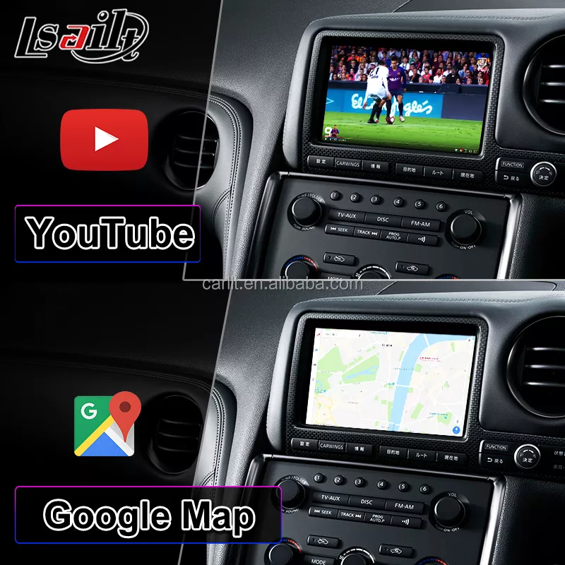 【新型】MFD交換タイプR35 GT-R 2011-2016用YOUTUBE CarPlay対応ディスプレイオーディオ