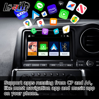 R35 GT-R 2007-2010用 CarPlay AndroidAUTO対応 YOUTUBE非対応ディスプレイオーディオ