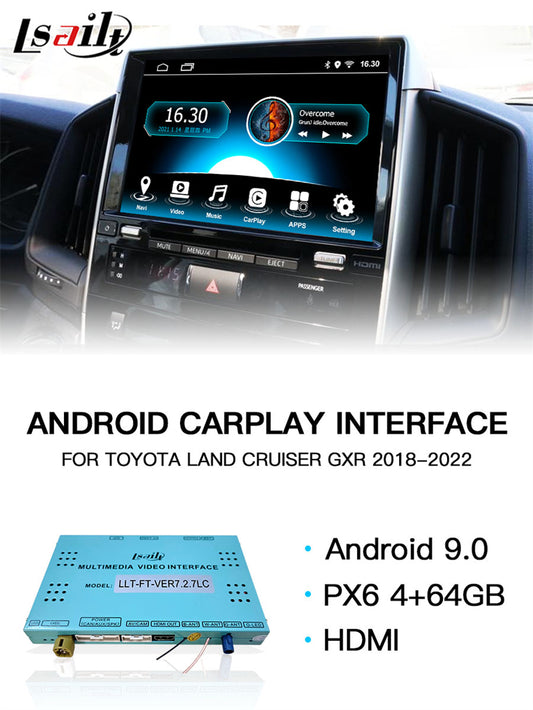 トヨタ ランドクルーザー LC200 GXR用 YOUTUBE CarPlay対応ディスプレイオーディオ