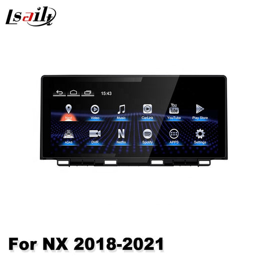 レクサス 2017-2021 NX TouchPad Ver 用 10.25インチディスプレイ交換 YOUTUBE CarPlay対応ディスプレイオーディオ